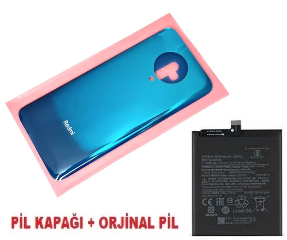 Tkgz Xiaomi POCO F2 PRO Arka Kapak Batarya Pil Kapağı + PİL (CAM) MAVİ ürün görseli 1