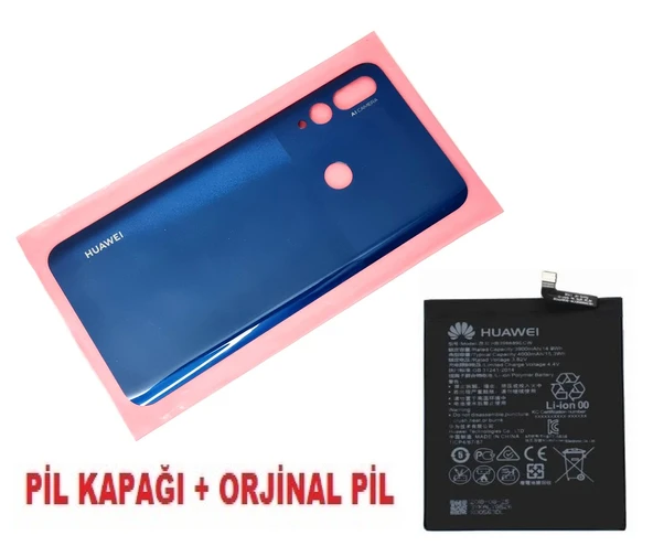 Tkgz - Y9 Prime 2019 Arka Pil Batarya Kapağı + PİL MAVİ ürün görseli 1
