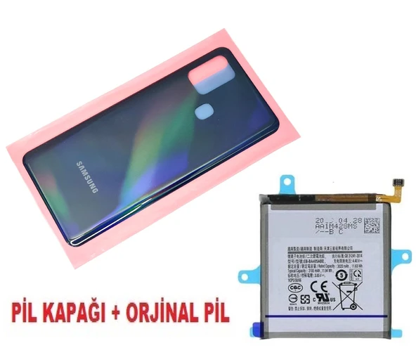 Tkgz Samsung Galaxy A21S A217 Arka Pil Batarya Kapağı + PİL SİYAH ürün görseli 1
