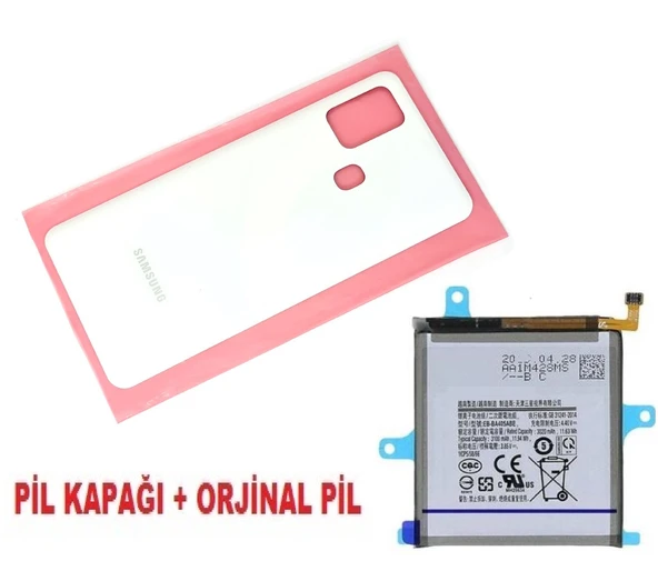 Tkgz Samsung Galaxy A21S A217 Arka Pil Batarya Kapağı + PİL BEYAZ ürün görseli 1
