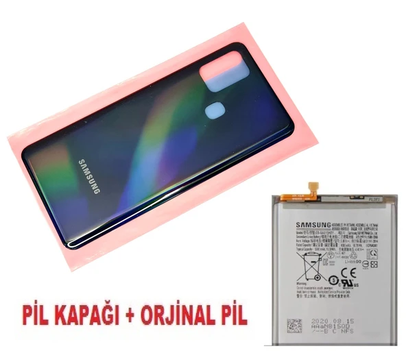 Tkgz Samsung Galaxy A31 A315 Arka Pil Batarya Kapağı + PİL SİYAH ürün görseli 1