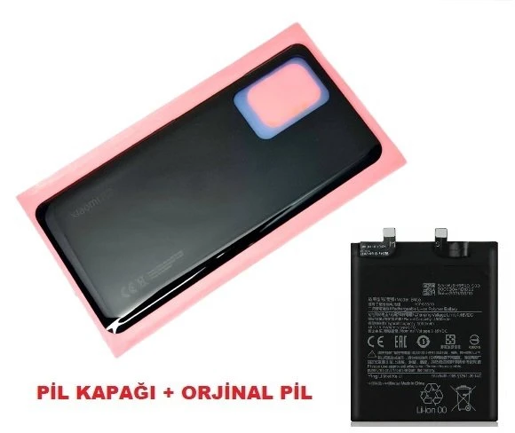 Tkgz Xiaomi Mi 11T PRO Mİ 11T Arka Pil Batarya Kapağı + PİL (CAM) SİYAH ürün görseli 1