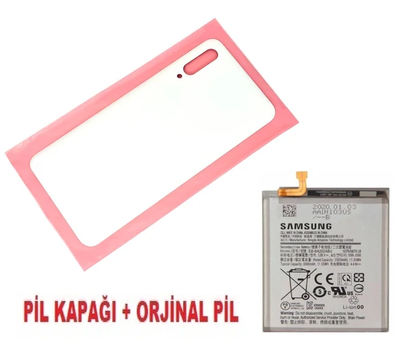 Tkgz Samsung Galaxy A30S A307 Arka Pil Batarya Kapağı + PİL BEYAZ ürün görseli 1