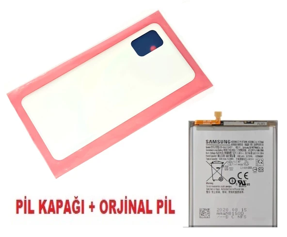 Tkgz Samsung Galaxy A31 A315 Arka Pil Batarya Kapağı + PİL BEYAZ ürün görseli 1