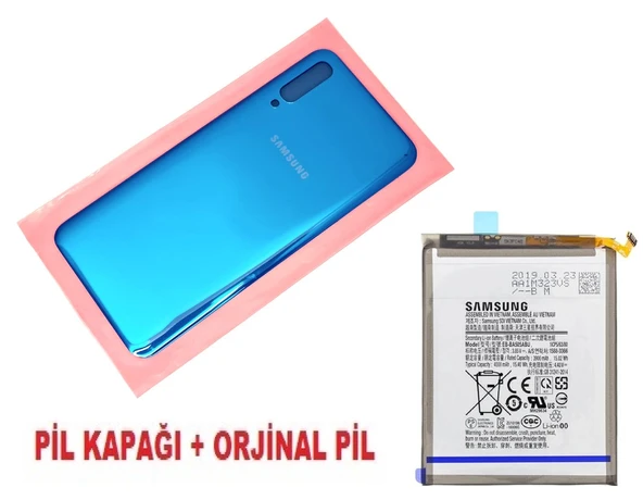Tkgz Samsung Galaxy A50 A505 Arka Pil Batarya Kapağı + PİL MAVİ ürün görseli 1