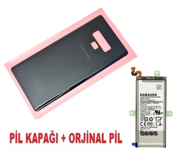 Tkgz Samsung Galaxy NOTE 9 Arka Pil Batarya Kapağı + PİL (CAM) SİYAH ürün görseli 1