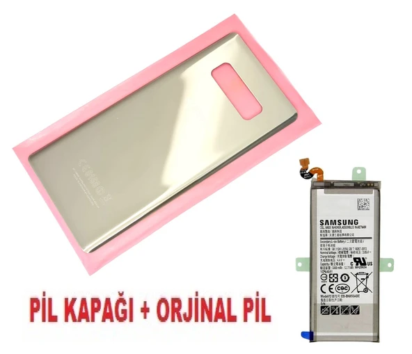 Tkgz Samsung Galaxy NOTE 8 Arka Pil Batarya Kapağı + PİL (CAM) GOLD ürün görseli 1