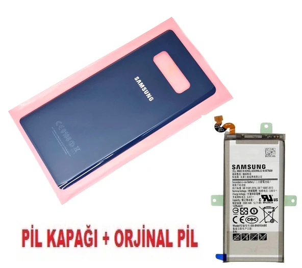 Tkgz Samsung Galaxy NOTE 8 Arka Pil Batarya Kapağı + PİL (CAM) LACİVERT ürün görseli 1
