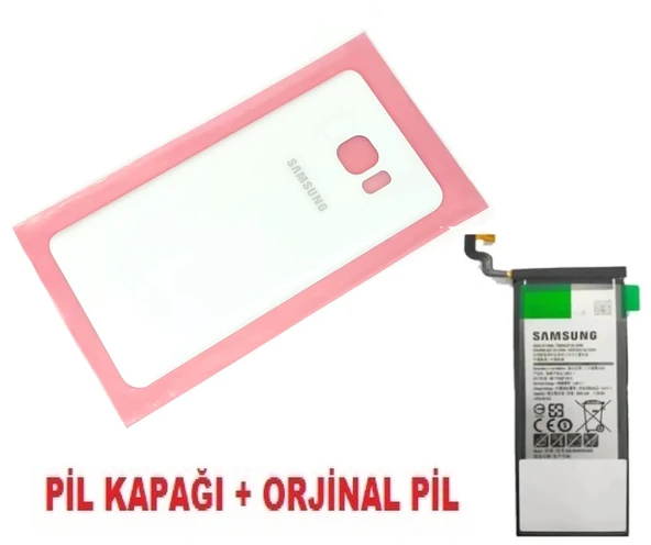 Tkgz Samsung Galaxy NOTE 5 Arka Pil Batarya Kapağı + PİL (CAM) BEYAZ ürün görseli 1