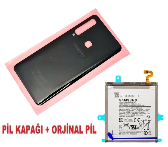 Tkgz Samsung Galaxy A9 A920 Arka Pil Batarya Kapağı + PİL (CAM) MAVİ ürün görseli 1