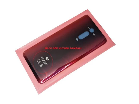 Tkgz Xiaomi Mİ 9T Mi 9T Pro Arka Pil Kapağı Mİ Damgalı (CAM) KIRMIZI ürün görseli 1
