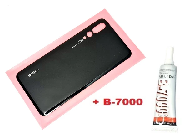 Tkgz - P20 PRO Arka Kapak (CAM+B-7000) SİYAH ürün görseli 1