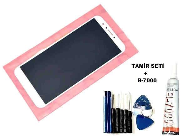 Tkgz General Mobile GM8 Lcd Ekran Dokunmatik (B-7000+Tamir Seti) BEYAZ ürün görseli 1