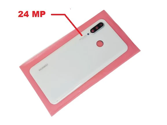 Tkgz - P30 Lite Arka Pil Batarya Kapağı (24 MP Kamera Lensli) BEYAZ ürün görseli 1