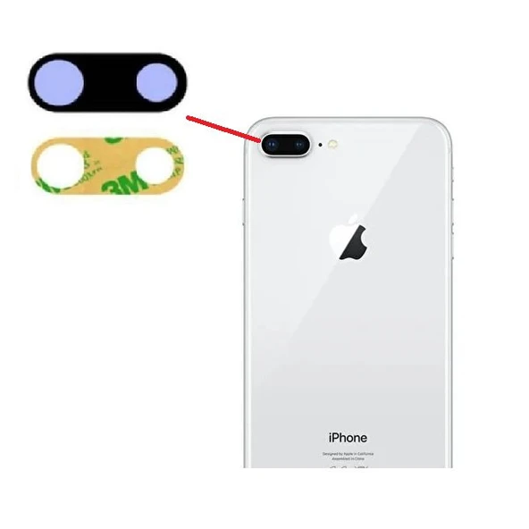 iPhone 8 PLUS Arka Kamera Camı Lens Yapışkanlı ürün görseli 1