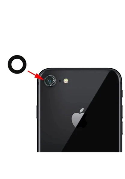 iPhone 8 Arka Kamera Camı Lens Yapışkanlı ürün görseli 1