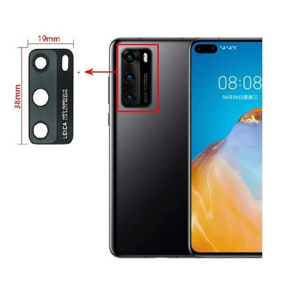 Tkgz - P40 Arka Kamera Camı Lens Yapışkanlı ürün görseli 1