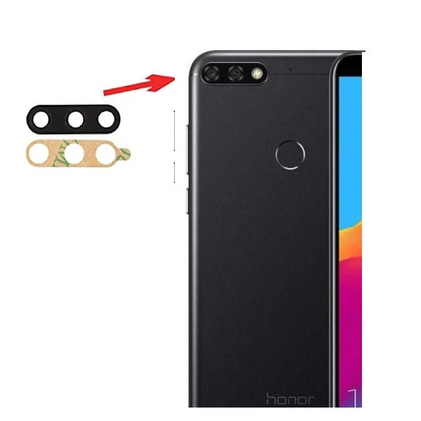 Tkgz Honor 7C Arka Kamera Camı Lens Yapışkanlı ürün görseli 1