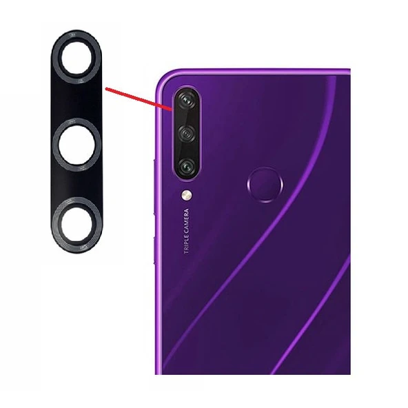 Tkgz - Y6P Arka Kamera Camı Lens Yapışkanlı ürün görseli 1