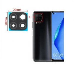 Tkgz - P40 Lite Arka Kamera Camı Lens Yapışkanlı ürün görseli 1
