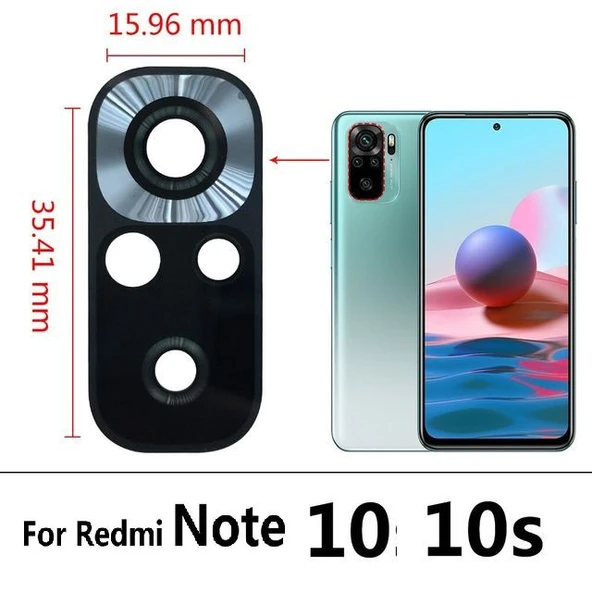 Xiaomi Redmi NOTE 10S NOTE 10 4G Arka Kamera Camı Lens Yapışkanlı ürün görseli 1