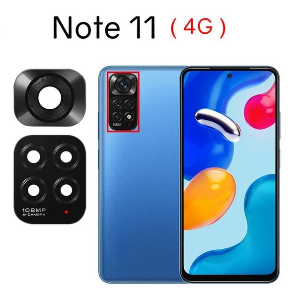 Xiaomi Redmi NOTE 11 4G Arka Kamera Camı Lens Yapışkanlı ürün görseli 1