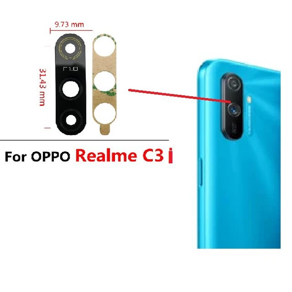 Oppo Realme C3İ Arka Kamera Camı Lens Yapışkanlı ürün görseli 1