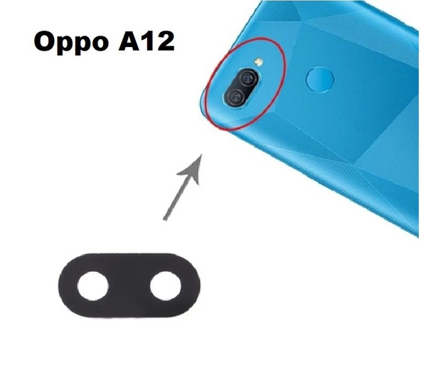 Oppo A12 Arka Kamera Camı Lens Yapışkanlı ürün görseli 1