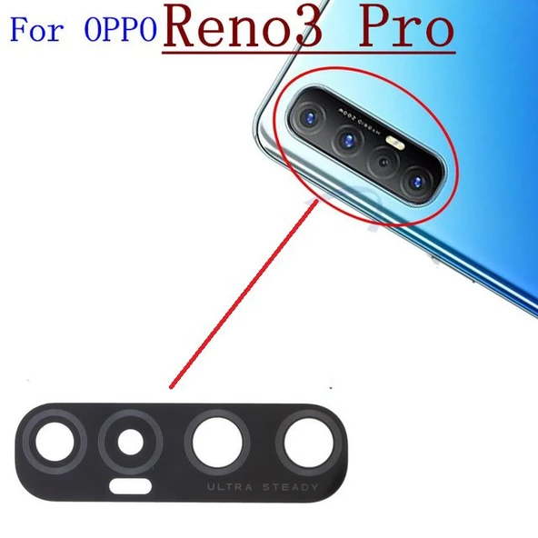 Oppo Reno 3 PRO Arka Kamera Camı Lens Yapışkanlı ürün görseli 1