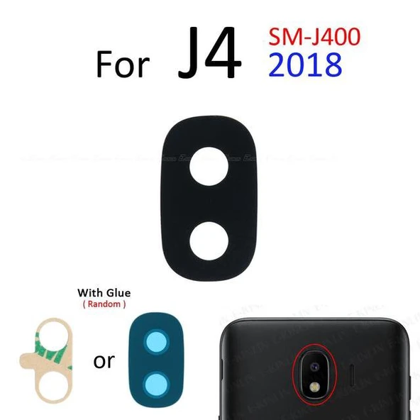 Samsung Galaxy J4 J400 Arka Kamera Camı Lens Yapışkanlı ürün görseli 1
