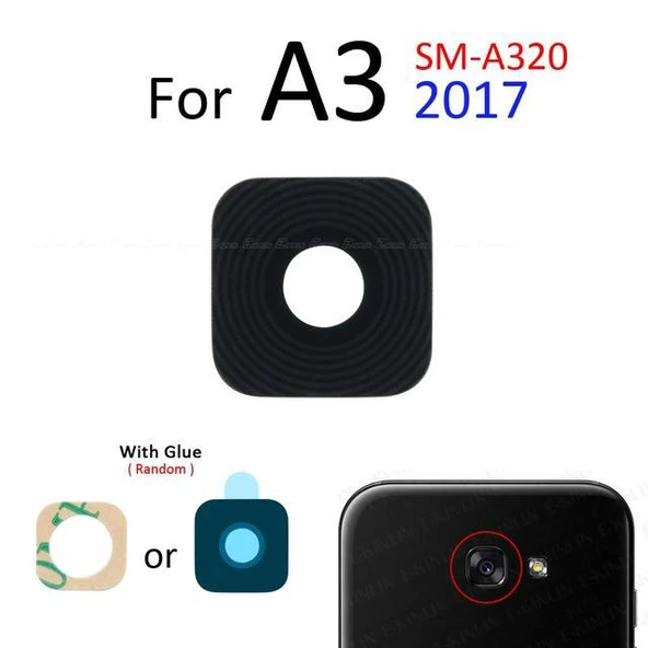 Samsung Galaxy A320 Arka Kamera Camı Lens Yapışkanlı ürün görseli 1
