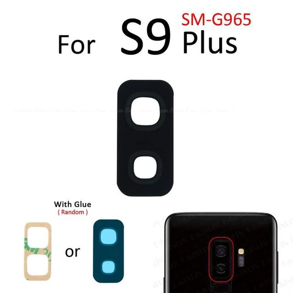 Samsung Galaxy S9 PLUS Arka Kamera Camı Lens Yapışkanlı ürün görseli 1