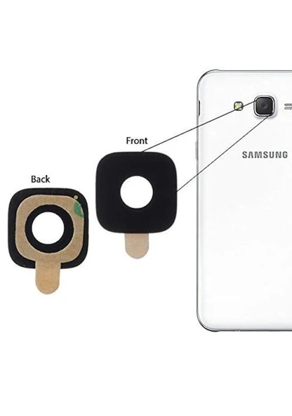 Samsung Galaxy J7 J700 Arka Kamera Camı Lens Yapışkanlı ürün görseli 1
