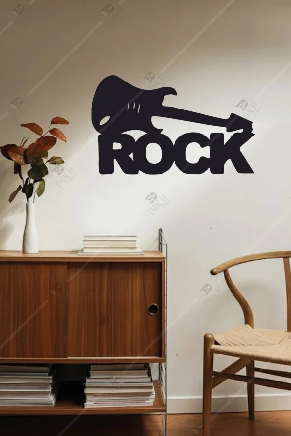 Rock Temalı Ahşap Duvar Dekorasyonu Tablosu ürün görseli 1