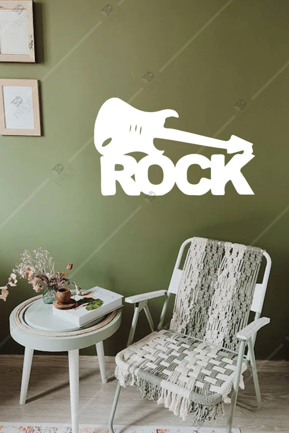 Rock Temalı Ahşap Duvar Dekorasyonu Tablosu - Resim 2