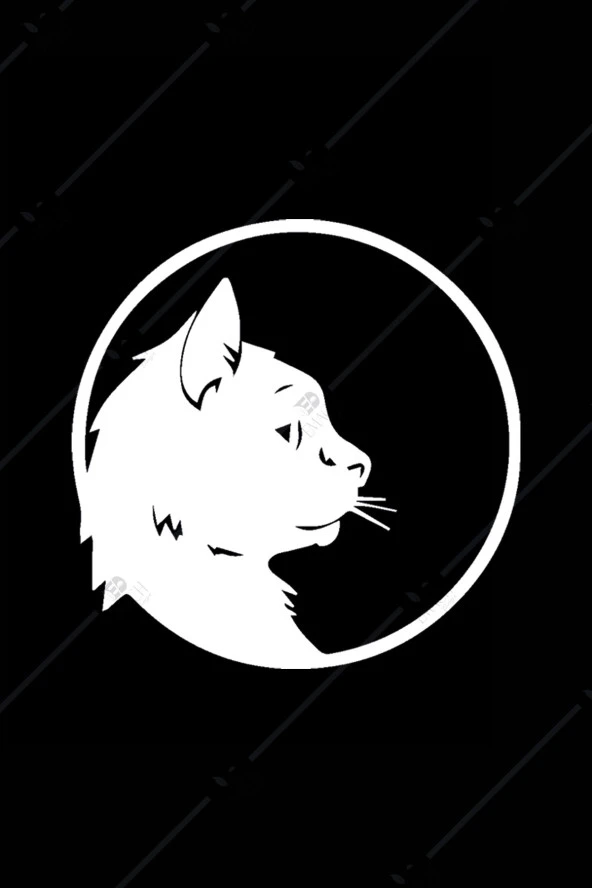 Kedi Temalı Yuvarlak Ahşap Duvar Dekoru Tablo - Resim 4