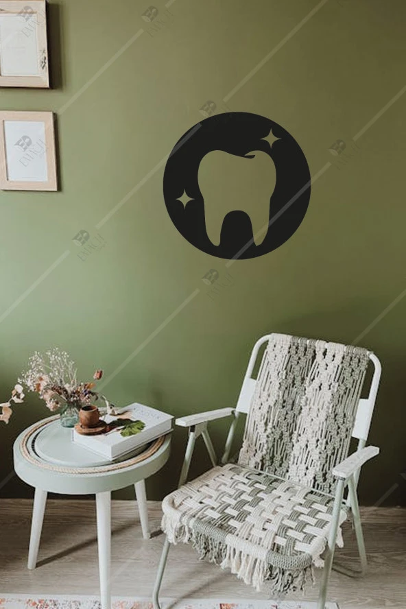 Diş Temalı Dişçi Ahşap Duvar Dekoru Tablo - Resim 3