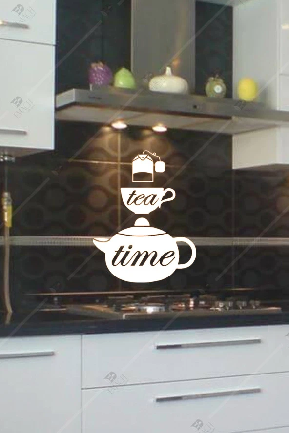 Tea Time Çay Zamanı Figürlü Ahşap Mutfak Duvar Dekorasyonu ürün görseli 1