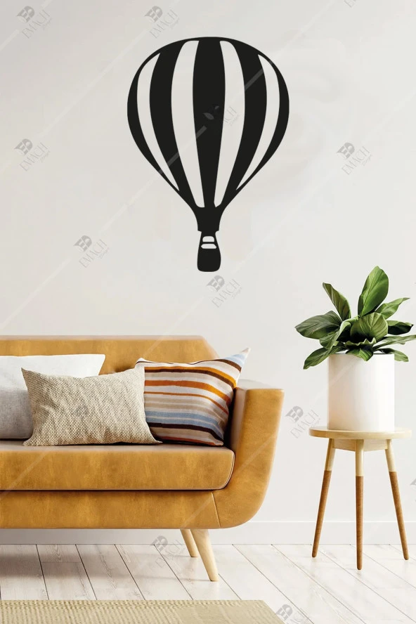 Uçan Balon Figürlü Ahşap Duvar Dekorasyonu Duvar Tabloları ürün görseli 1