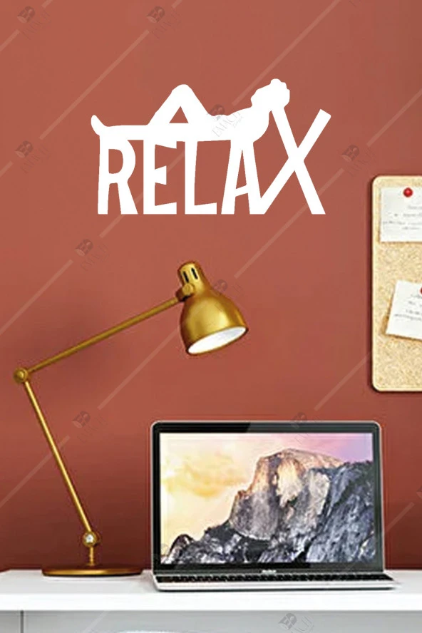 Relax Yazılı Ahşap Duvar Dekoru - 20x35 Cm - Çift Taraflı Bant Ile Kolay Montaj ürün görseli 1