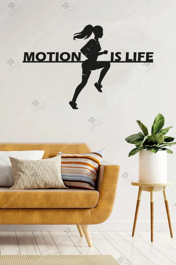 Hareket Hayattır Inspirational Ahşap Duvar Dekoru - Kolay Montaj - 20x30 Cm ürün görseli 1