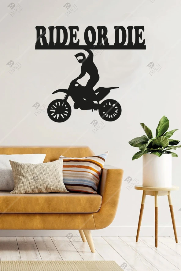 Ride or Die Motorsiklet Ahşap Duvar Dekorasyonu ürün görseli 1