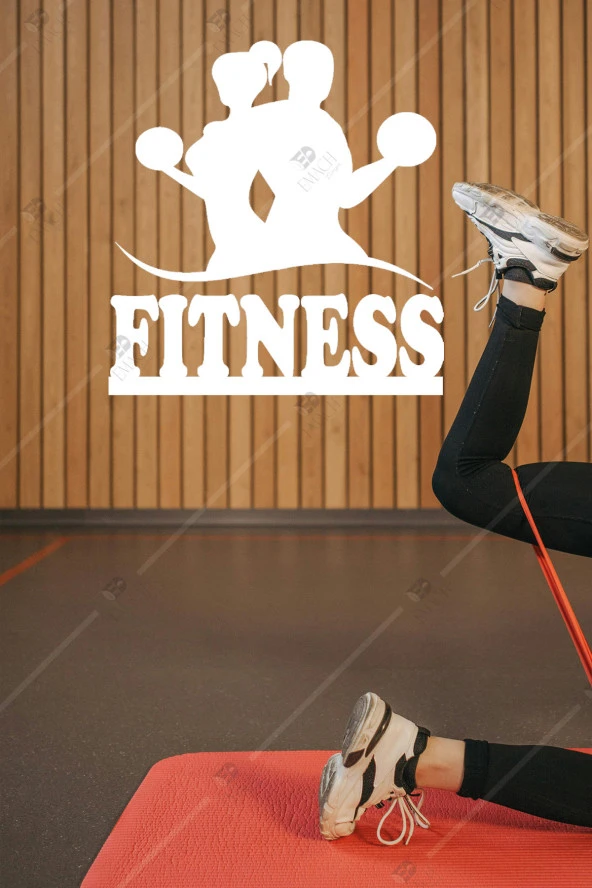 Motivasyon Sağlayan Fitness Ahşap Duvar Dekorasyonu ürün görseli 1