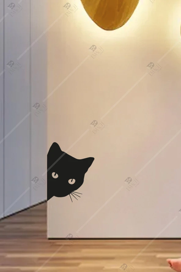 Kedi Koridor Duvar Dekor Hediyelik Eşya Ahşap Tablo ürün görseli 1