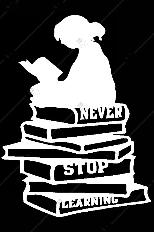 Never Stop Learning Duvar Dekor Hediyelik Eşya Ahşap Tablo - Resim 2
