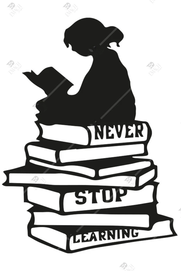 Never Stop Learning Duvar Dekor Hediyelik Eşya Ahşap Tablo - Resim 2