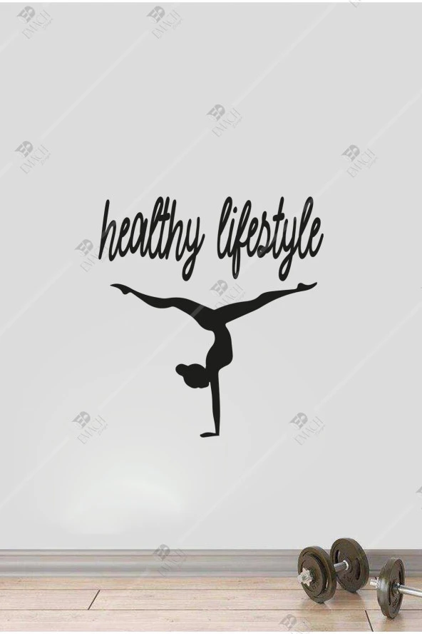 Healthy Lifestyle Sağlıklı Yaşam Pilates Duvar Dekor Ahşap Tablo 35x34 ürün görseli 1