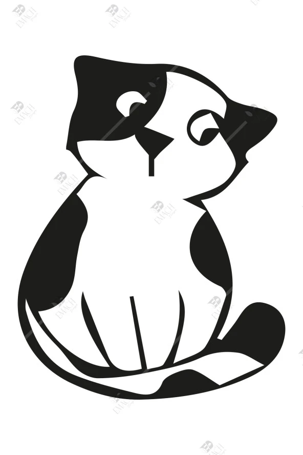 Şirin Kedi Duvar Dekor Ahşap Tablo - Resim 2