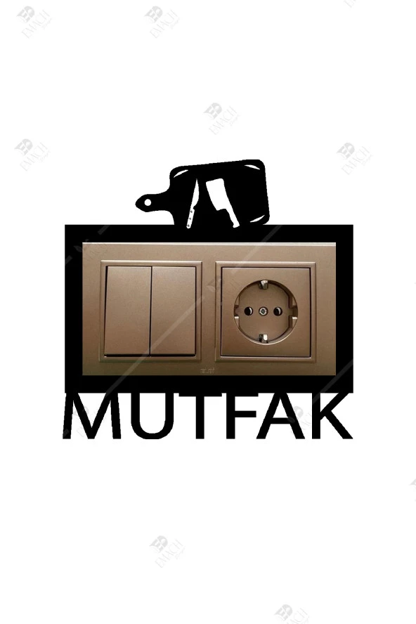Mutfak Ahşap İkili Priz Çerçevesi Dekorasyon ürün görseli 1