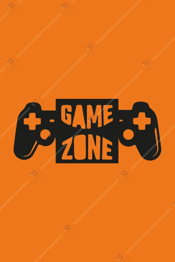 Game Zone Ahşap Duvar Dekorasyon 35X15 - Resim 2